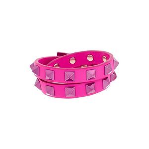Valentino Rockstud Leather Bracelet, Pink